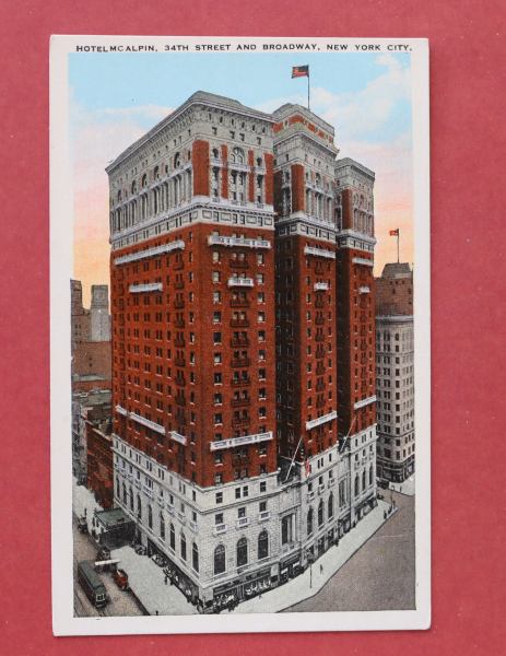 Postcard PC New York 1910-1940 Hotel Mc Alpin 34th Street and Broadway architecture USA US United States